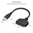thumbnail image 3 of Supershield SATA Adaptateur vers USB 3.0 Adaptateur de Disque Dur Convertisseur de Câble pour Disque Dur Externe 2,5 Pouces SSD, 3 of 6