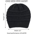 thumbnail image 3 of Women's Satin Lined Slouchy Beanie, Cozy Cable Knit Winter Hat with Silk Like Lining for Hair Scalp Protection, Soft Warm Knit Cap for Autumn Winter Outdoor Dark Gray, 3 of 9