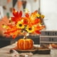 thumbnail image 1 of Decoración de árbol de calabaza de simulación de Halloween, decoraciones para el hogar de otoño y Acción de Gracias, adornos florales para mesa de comedor y sala de estar, 1 of 6