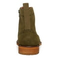 thumbnail image 2 of MADDEN Mens Olive Green Brogue Detailing Lace-Up Front Heel Pull-Tab Padded Remppr Wingtip Toe Block Heel Zip-Up Boots Shoes 9.5, 2 of 4