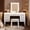 Light beige, variant on Bedroom Makeup Vanities, Classic Wood Vanity Desk with Flip Mirror, 3-in-1 Dressing Table with 2 Drawers and Storage Space for Bedroom, Champagne, Champagne Makeup Vanities