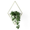 Umbra Trigg Ceramic Hanging Planter Wall Décor Large White/Brass - image 12 of 21
