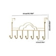 thumbnail image 3 of Over the Door Hooks for Towels & Keys | No Drill Installation | Rustproof Steel Hooks for Bathroom & Bedroom | Space Saving Storage Organizer | Gold or Rose Gold Finish | 1 Piece, 3 of 6