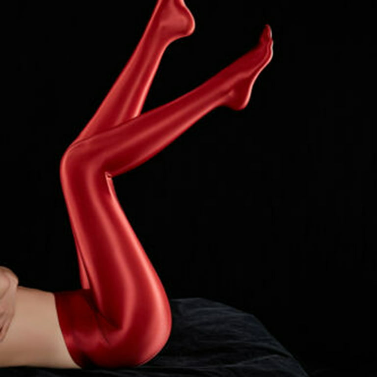 Women Shiny Glossy Spandex Stockings Opaque Pantyhose Sports