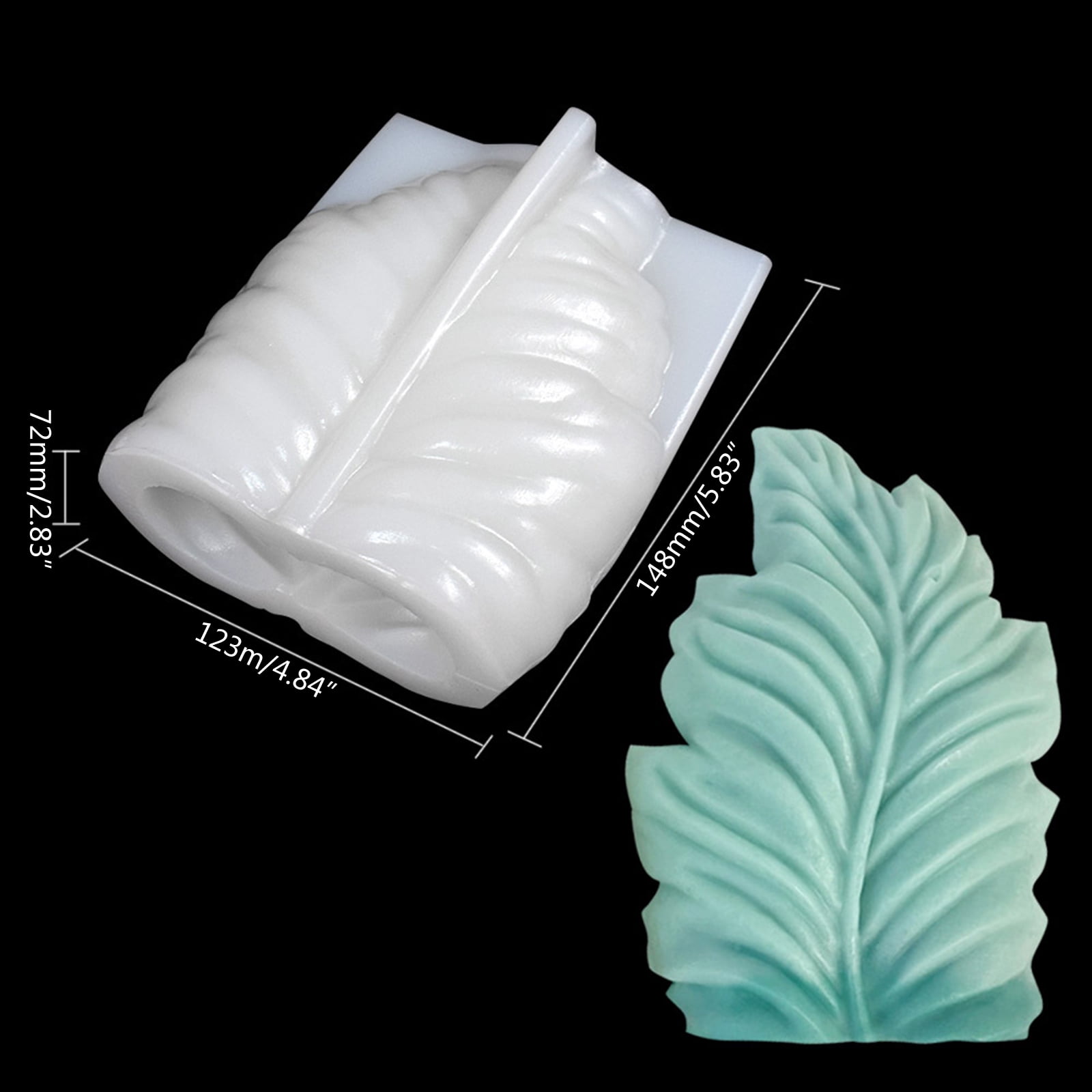 Leaf Silicone Mold Coral Candle Mold for Crafting Candle Soaps Plaster Resin Crafts Ornament Home Holiday Decoration