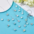 20Pcs Shell Pearl Round Copper Wire Wrapped Pendants Silver Color ...