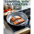 thumbnail image 2 of 8/10/12" Nonstick Frying Saute Pan Set with Induction Compatible Bottom, Black, 2 of 6