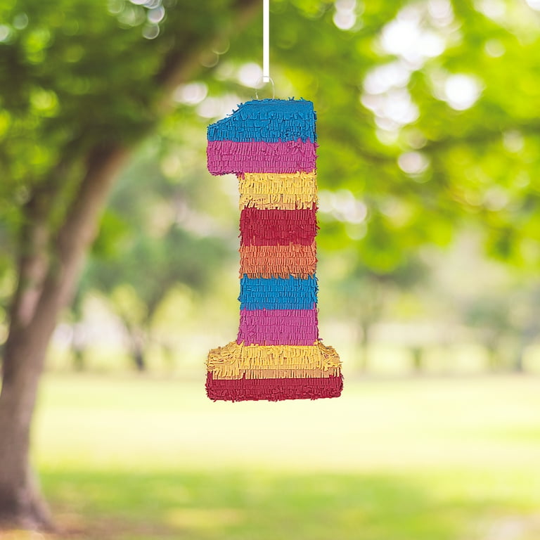 Number 1 Shaped Pinata, 22 x 14.25in 