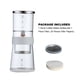 thumbnail image 5 of Bearachild Hervidor de agua para cafetera con gotero ajustable, herramientas para hacer bebidas de té de vidrio desmontable, tetera, restaurante Juegos de servir café y té, 5 of 6