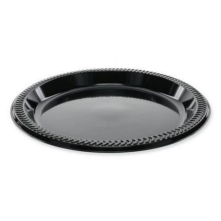 Pactive PCTYMI9E 8.9 inches, Meadoware Impact Plastic Dinnerware Plate Black - Case of 400