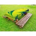 thumbnail image 1 of Modern Outdoor Tablecloth, Vivid Vibrant Brazil Flag Colored Image Geometrical Details Artwork, Decorative Washable Fabric Picnic Table Cloth, 58 X 84 Inches,Pale Green and Dark Blue, by Ambesonne, 1 of 2