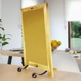 thumbnail image 4 of Merrick Lane Set of 10 Wall Mount or Tabletop Magnetic Chalkboards with Folding Metal Legs in Torched Wood, 12" x 17", 4 of 13