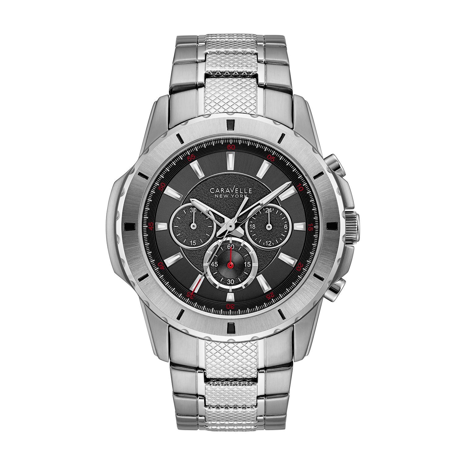 Caravelle Designed By Bulova Men's Stainless Steel Chronograph Watch
