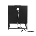 thumbnail image 3 of Smuxee Modern Adult Nightstand Set of 2 with Charging Port, 1 Glass Drawer, Black, 3 of 7
