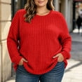 thumbnail image 4 of Womens Sweaters Zeliretfy Women's Plus Size Oversized Sweater Fall Casual Pullover Tops Long Sleeve Crewneck Clothing Apparel Fashion Fall Outfits, 4 of 10