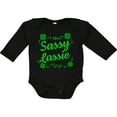 thumbnail image 3 of Inktastic Sassy Lassy with Green 4 Leaf Clovers Boys or Girls Long Sleeve Baby Bodysuit, 3 of 5