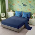 thumbnail image 4 of Erosebridal Funny Dinosaur Bedding Comforter Set for Boys Girls, Cute Animal Wildlife Full Bedding Set, Blue, 4 of 6