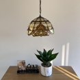 thumbnail image 4 of Tiffany Pendant Lights Baroque Style LED Bulb Included 12-Light Gold Stained Glass 12"W x 12"D x 60"H, 4 of 5