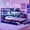 Black+Blue, variant on CZBZ Twin Size Gaming Daybed with Integrated Desk and LED Light, Wooden Bed Frame with 3 Storage Drawers and Built-in Charging Station, Multi-Functional Headboard Bookcase, Noise Free, Easy Assembly