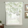 thumbnail image 2 of Watercolor Forest Sage Green Balloon Curtains for Bedroom/Front Door/Bathroom, Abstract Art Modern Trees Tie Up Curtains 63 Inch Length Light Filtering Kitchen Curtains Shades for Windows 46"x63", 2 of 8