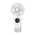 thumbnail image 2 of tssuouriy Neck Fan Portable Intelligent Digital Display For Easy Wind Adjustment 3. Long silver 1200M, 2 of 6