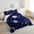 thumbnail image 4 of Galaxy Bedding King Outer Space Comforter Set, Universe Themed Bedding Comforter Sets for Teens Galaxy Theme Bedroom Decor,Solar System Duvet Insert Planet Print Quilt Blue, 4 of 5