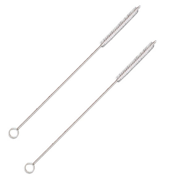 Cepillo de limpieza de paja para beber Cerdas de alta resistencia Limpieza de electrodom?sticos de cocina Espacios peque?os Auto Detalle 6.5 "de largo (paquete de dos) TV Time 6490-2pk