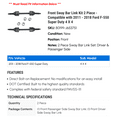 thumbnail image 2 of Front Sway Bar Link Kit 2 Piece - Compatible with 2011 - 2018 Ford F-550 Super Duty 4 X 4 2012 2013 2014 2015 2016 2017, 2 of 2