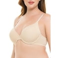 thumbnail image 4 of No Boundaries Women's Tailored Lightly Lined Underwire T-Shirt Bra, 2-Pack, 4 of 4