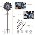 thumbnail image 5 of Metal Wind Spinner, 84*24 inch Stainless Steel Wind Spinners, Bronze Colored Large Size Windmill for Outdoor Yard Patio Lawn & Garden, 5 of 5