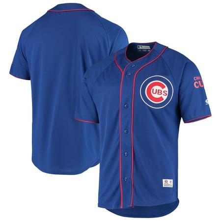 Men's Stitches Royal Chicago Cubs Raglan Jersey