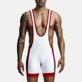 thumbnail image 2 of Mens Rompers for Adults Men's Sleeveless Athletic Supporters Wrestling Singlets Sports Bodysuit Jumpsuits Adult Onesies for Men White M, 2 of 6