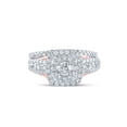 thumbnail image 2 of 14kt Two-tone Gold Round Diamond Bridal Wedding Ring Band Set 1-1/4 Cttw, 2 of 4