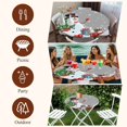 thumbnail image 7 of Grey Snowman Christmas Round Tablecloth, Fitted Table Cover with Elastic for 45"-54" Round Tables, Gifts Xmas Tree Winter Snowflake Table Cloth Outdoor Indoor Dinning Party Waterproof Tablecloths, 7 of 7