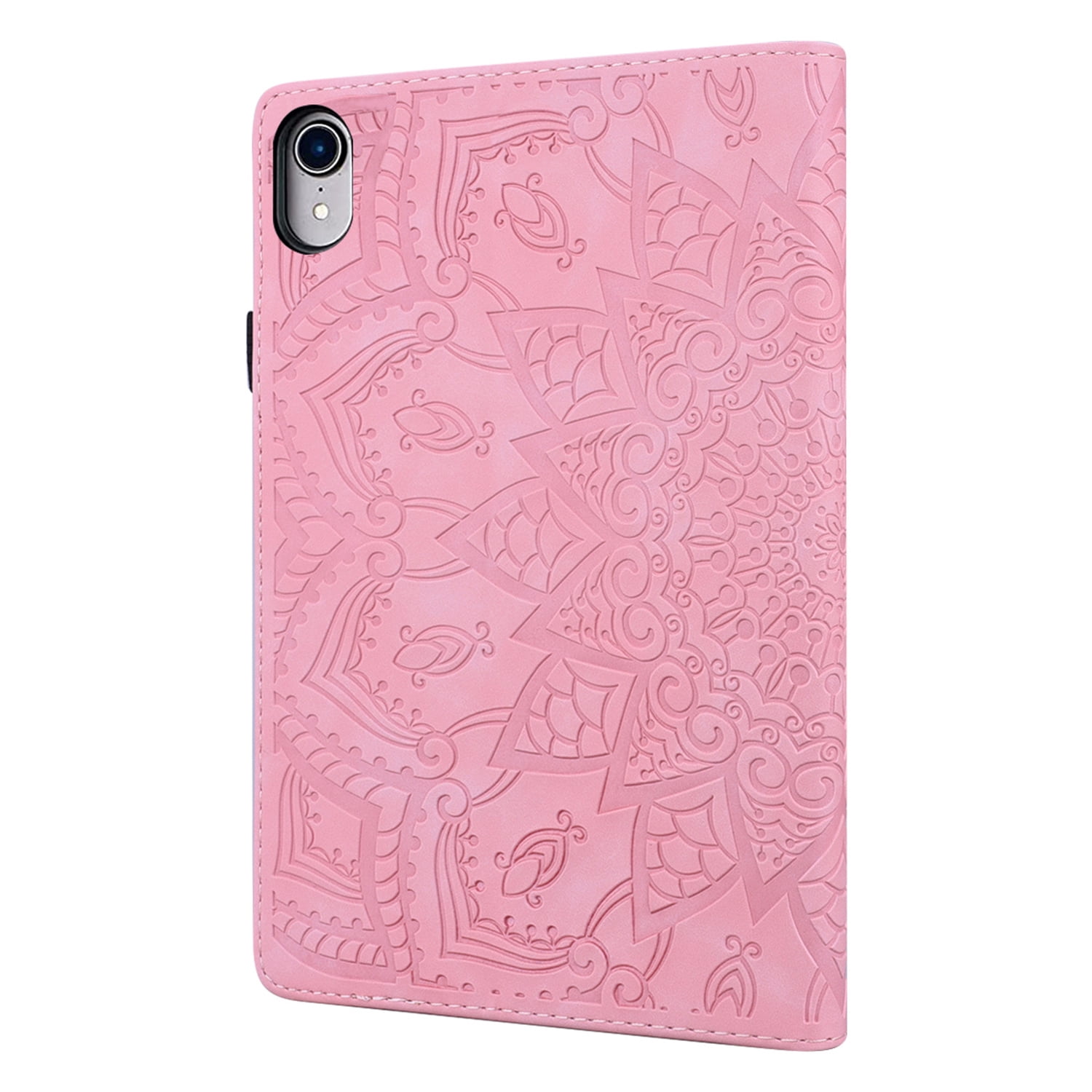 Tarise for Apple iPad 10th Generation Case with Pencil Holder, 2022 iPad 10.9 Inch Case, Embossed PU Leather Shockproof Folio Stand Shell Slim Cover Case for iPad A2757 A2777, Pink