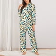 thumbnail image 2 of Pofeuu Fathers day Print Womens Pajamas Set Long Sleeve Sleepwear Button Down Nightwear Soft Pj Lounge Sets Button Down Pajamas Women-Large, 2 of 7