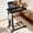 Red Walnut, variant on PHANCIR Adjustable Overbed Table with Wheels, Bedside Laptop Desk with Storage, Height Adjustable Rolling Sofa Table for Home Office(Red Walnut)