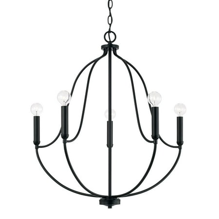 

Capital Lighting 447051 Madison 5 Light 25 Wide Abstract Chandelier - Black