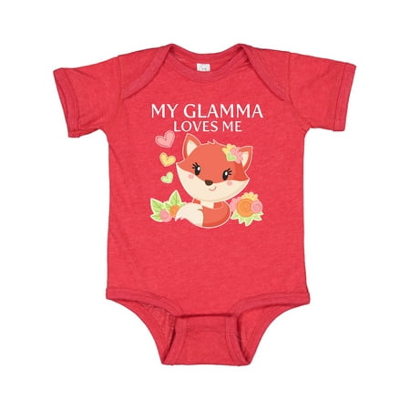 

Inktastic My Glamma Loves Me- little fox Gift Baby Boy or Baby Girl Bodysuit