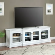 Whalen Rowan Low Profile TV Stand for TV up to 85", White Finish