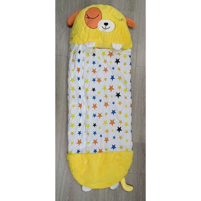 Saco de dormir para niños de dibujos animados, saco de dormir con almohada de animales para niños, edredón plegable a prueba de patadas, saco de dormir para niños