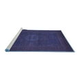 thumbnail image 2 of Ahgly Company Machine Washable Indoor Square Abstract Blue Modern Area Rugs, 8' Square, 2 of 4