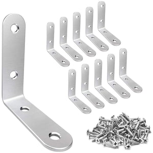 LuckIn Stainless Steel L Brackets, 2" x 2", 20-Pack