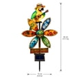 thumbnail image 3 of Tropical Flower Solar Parrot Wind Spinner Stake Light 17.7 Inch, Decorative LED for Yard Pathway Lawn Decor, 3 of 5