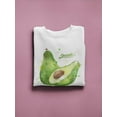 thumbnail image 3 of Watercolor Splashes Avocado Sweatshirt Women -Image by Shutterstock, Female Large, 3 of 4