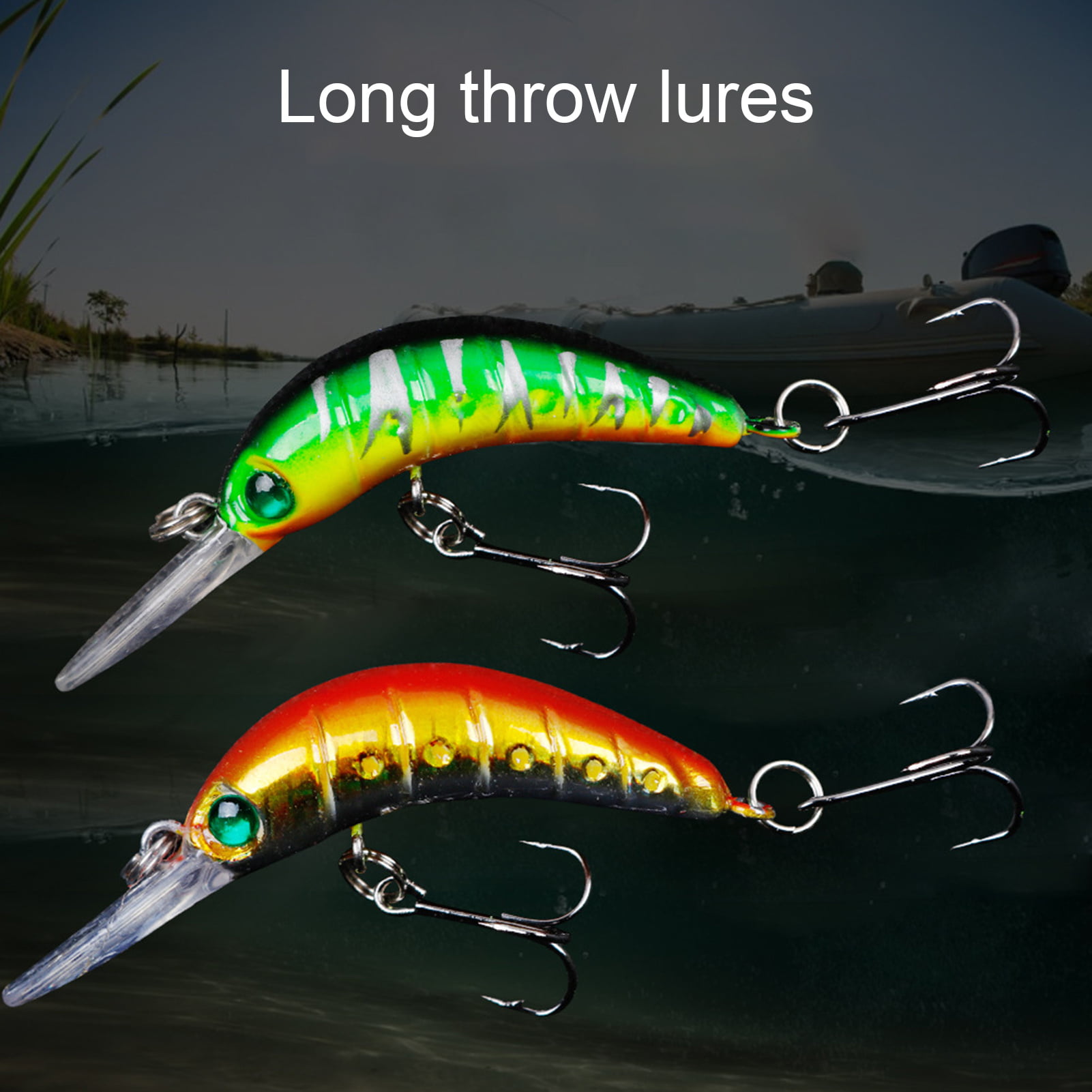 style Moving Fishing Lures Water Activated Lifelike Swimbait Hard Bait Red green 