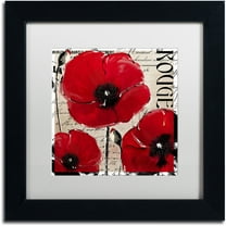 Trademark Fine Art "Rouge Two" Canvas Art by Color Bakery White Matte, Black Frame