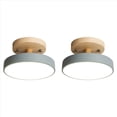 thumbnail image 1 of 2X Luces de Techo Accesorio de IluminacióN de Madera NóRdica LED Luminaria Interior Cocina SalóN Dormitorio BañO - Gris, 1 of 3