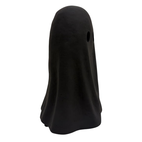 Paper Mache Ghost Decoration, Black, 11", Halloween by Way To Celebrate