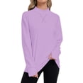 thumbnail image 2 of TARAINYA Women Mock Neck Pullover Sweatshirt Long Sleeve with Thumb Holes Casual Oversized Tops, 2 of 7